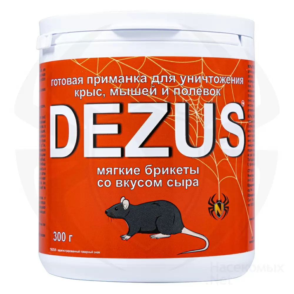 DEZUS (Дезус) приманка от грызунов, крыс и мышей (мягкие брикеты) (сыр),  300 г